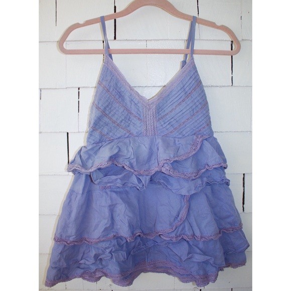 Trinket Tops - 💜Lavender Ruffled Babydoll Cami